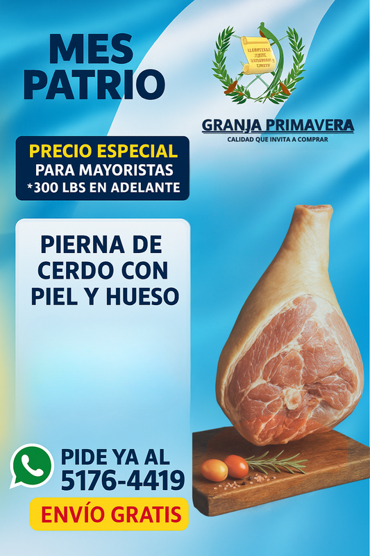 Pierna de Cerdo Con Piel y Hueso